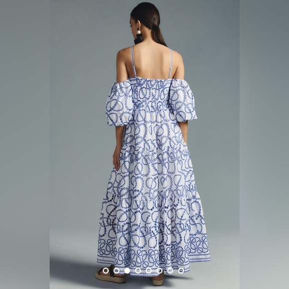 Anthropologie Puff-Sleeve Eyelet Dress, size S - Picture 4 of 4